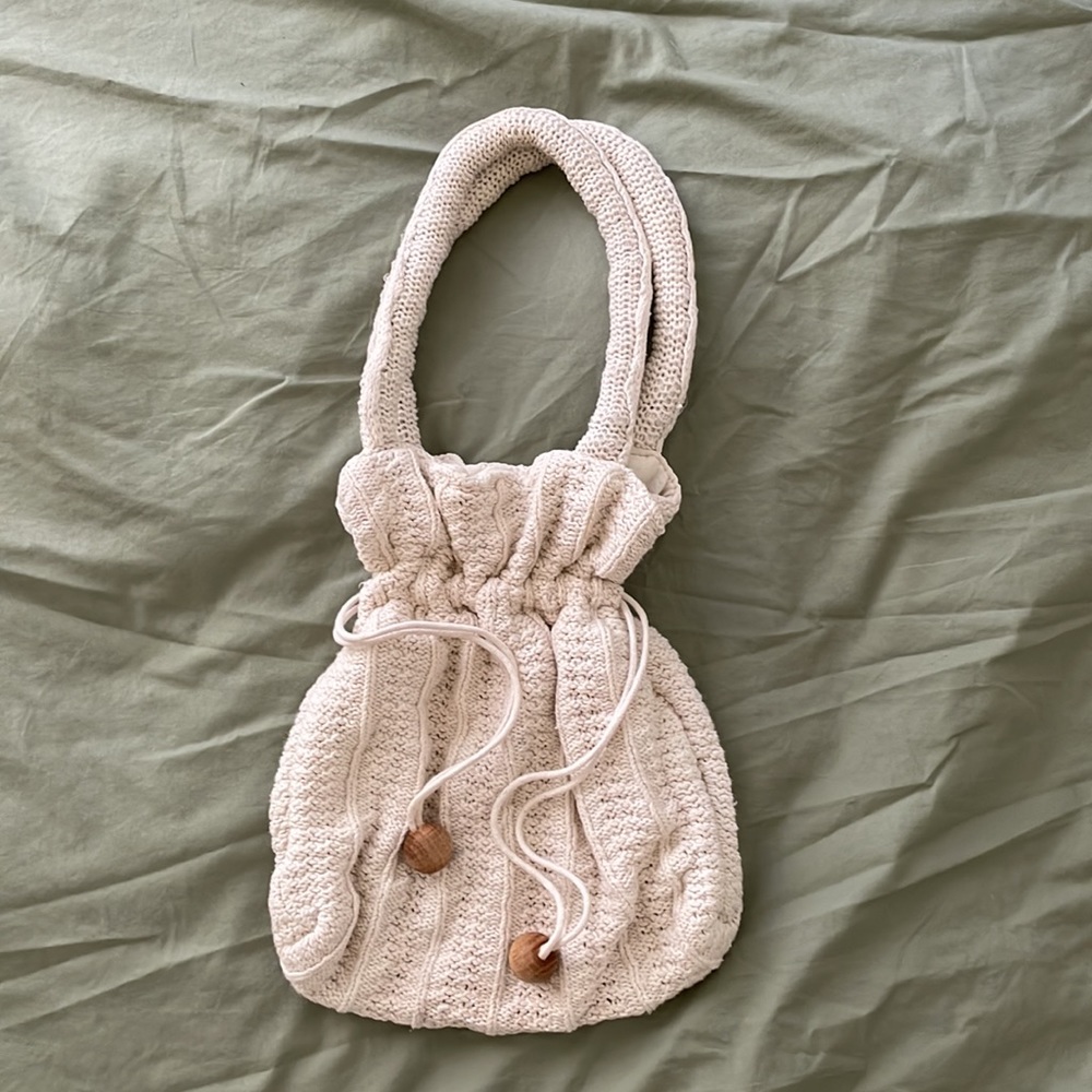 Vintage crochet mini shoulder bag / handbag - Picture 3 of 5